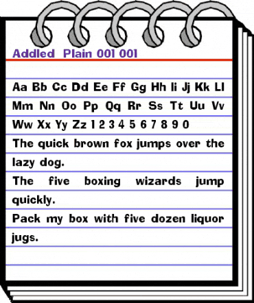 Addled (Plain) animated font preview