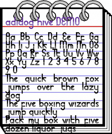 adidog hive DEMO Regular animated font preview