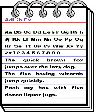 AdLib Ex Regular animated font preview