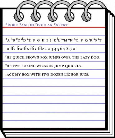 ACaslonExp Regular Regular animated font preview