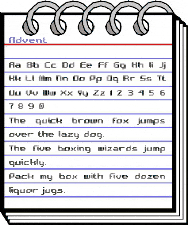 Advent Regular animated font preview