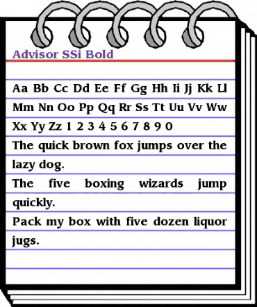 Advisor SSi Bold animated font preview