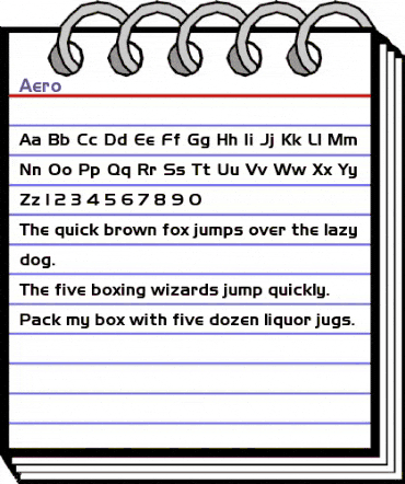 Aero Regular animated font preview