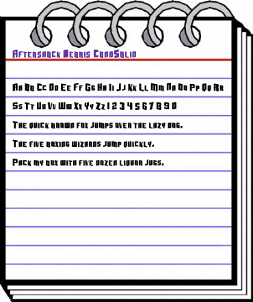 Aftershock Debris CondSolid Regular animated font preview