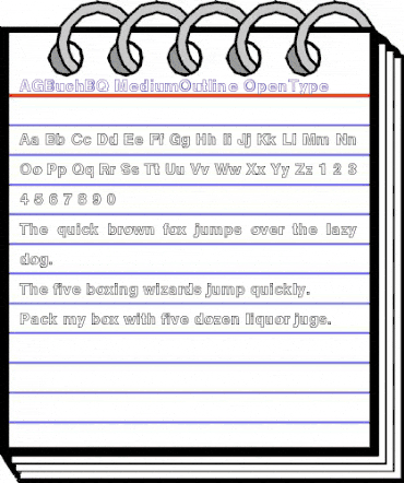 AG Buch BQ Regular animated font preview