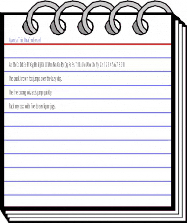 Agenda ThinUltraCondensed animated font preview