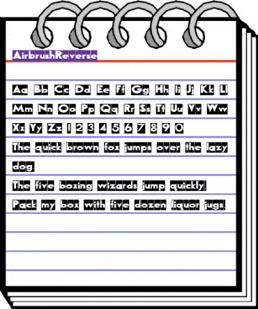AirbrushReverse Regular animated font preview