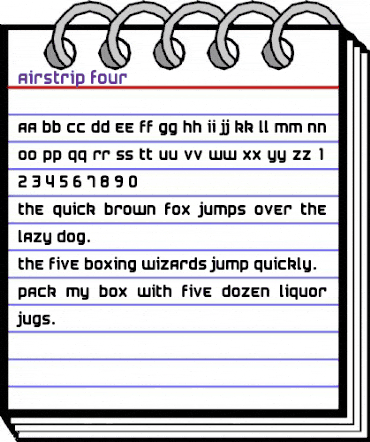Airstrip Four Regular animated font preview