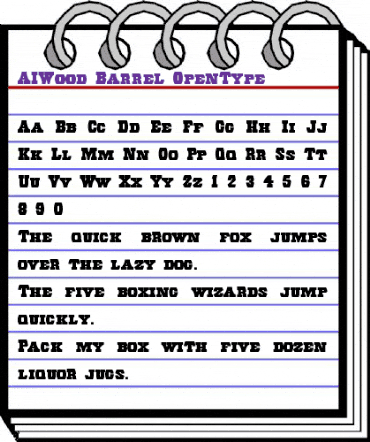 AIWood Barrel animated font preview