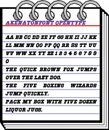 Akenaton Font animated font preview