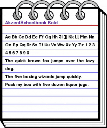 AkzentSchoolbook Bold animated font preview