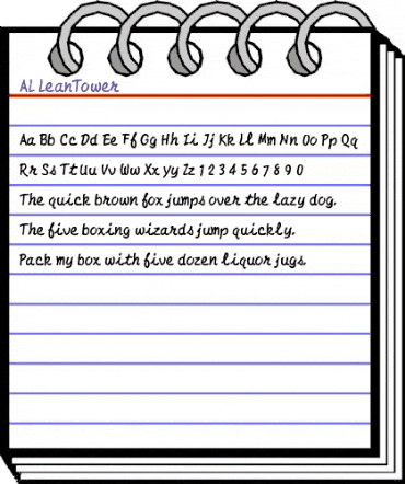 AL LeanTower Regular animated font preview