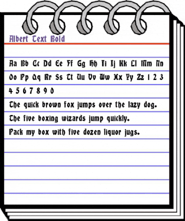 Albert Text Regular animated font preview