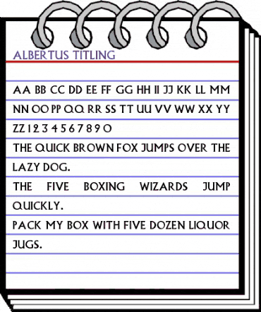 Albertus Regular animated font preview