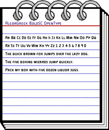 AlegaGreek-BoldSC Regular animated font preview