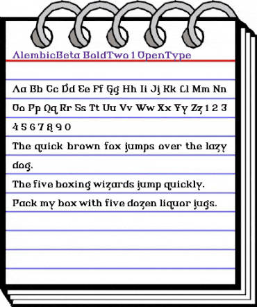 AlembicBeta BoldTwo animated font preview