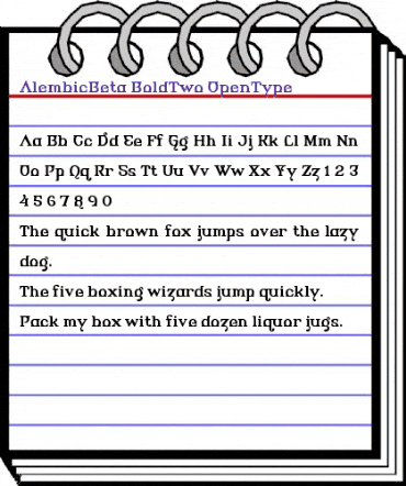 AlembicBeta-BoldTwo Regular animated font preview