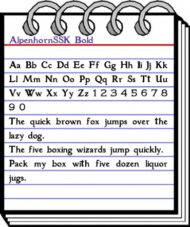 AlpenhornSSK Bold animated font preview