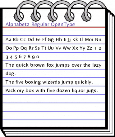 Alphabet2 Regular animated font preview