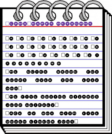 AlphaShapes octagons Normal animated font preview
