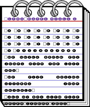 AlphaShapes ovals 2 Normal animated font preview