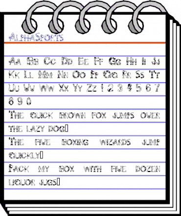 AlphaSports Regular animated font preview
