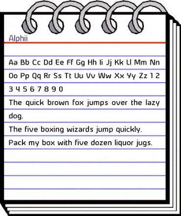 Alphii Regular animated font preview