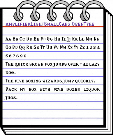 Amplifier LightSmallCaps animated font preview