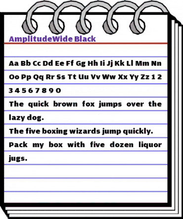 AmplitudeWide-Black Regular animated font preview