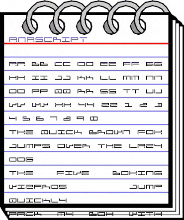 AnaScript Regular animated font preview
