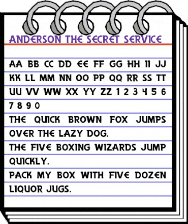 Anderson The Secret Service Regular animated font preview