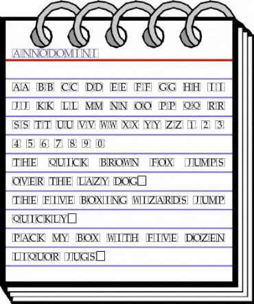 Annodomini Regular animated font preview