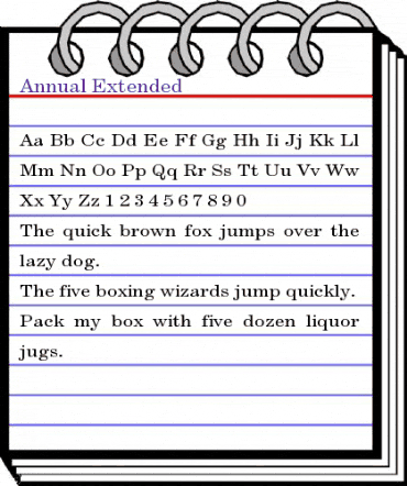 Annual-Extended Normal animated font preview