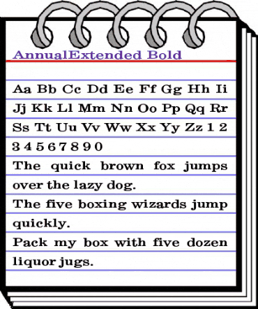 AnnualExtended Bold animated font preview