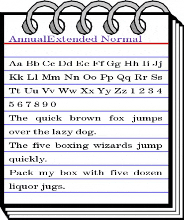 AnnualExtended Normal animated font preview