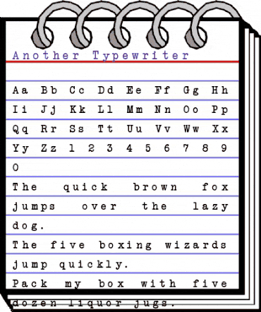 Another Typewriter Regular animated font preview