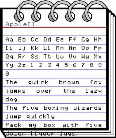 AppleII Regular animated font preview