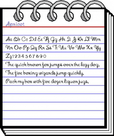 Apricot Regular animated font preview