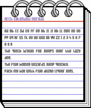 Arch-Extended Normal animated font preview