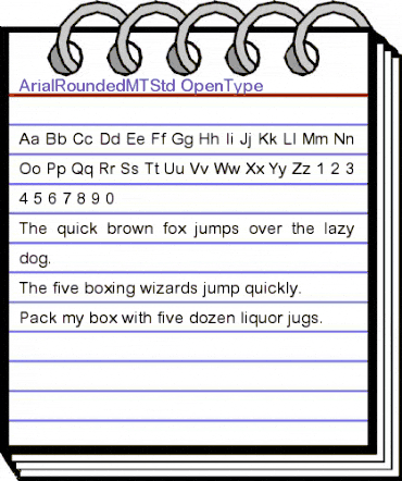 Arial Rounded MT Std Regular animated font preview