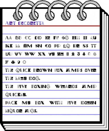Art-Decoretta Regular animated font preview