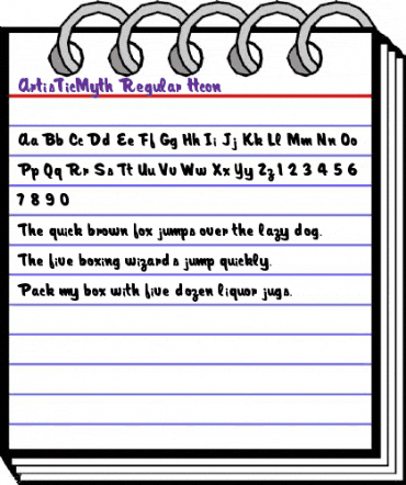 ArtisTicMyth Regular animated font preview