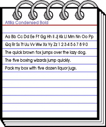 Atilla-Condensed Bold animated font preview
