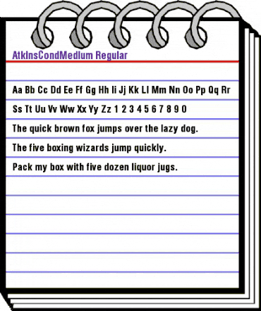 AtkinsCondMedium Regular animated font preview