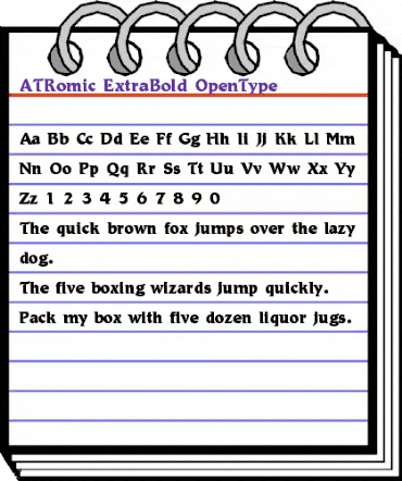 ATRomic Regular animated font preview