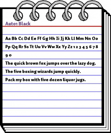 Auto 1 Black animated font preview