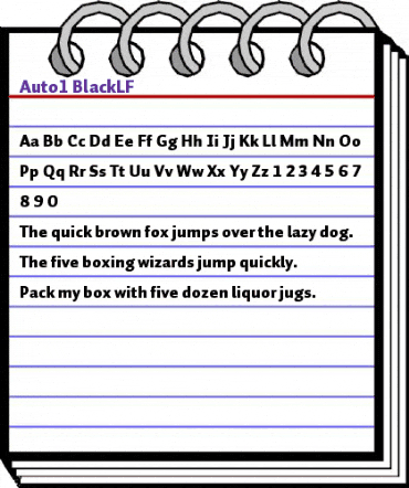 Auto 1 Black LF animated font preview