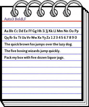 Auto 3 Bold LF animated font preview