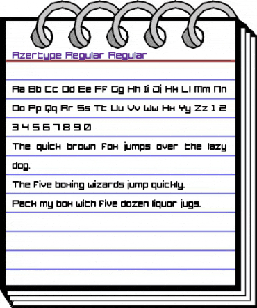 Azertype-Regular Regular animated font preview