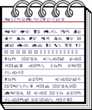 AztecDaySigns Regular animated font preview